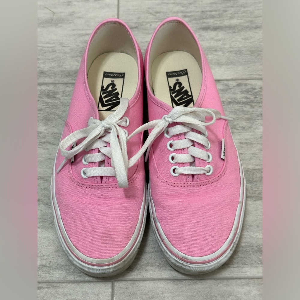 Pink Authentic Vans Skate Shoes